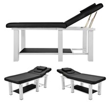 Black HeavyDuty Wide Massage Table Facial Bed Salon Beauty w/Open-Chest,Headrest
