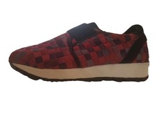 NWOT Women  s Bernie Mev Woven Slip-On Shoes Red, Grey, Black, Size EU 39 8.5 