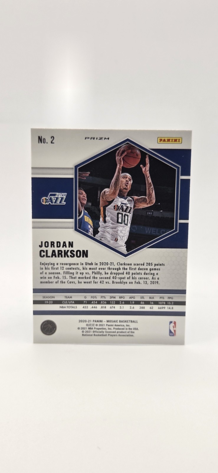 2020-21 Panini Mosaic - Jordan Clarkson #2 Silver Prizm thumbnail 2