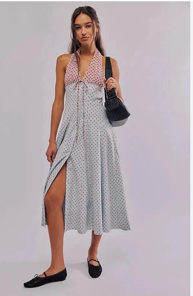 knee length dresses for ladies Free People Brielle Midi Dress