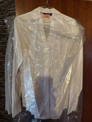 Mexx Basic Damen Bluse Langarm Weiß Größe: 38