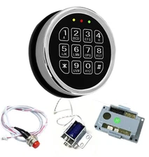 Gun Safe Electronic Lock Replacement Chrome Keypad Solenoid Safe Electronic Lock
