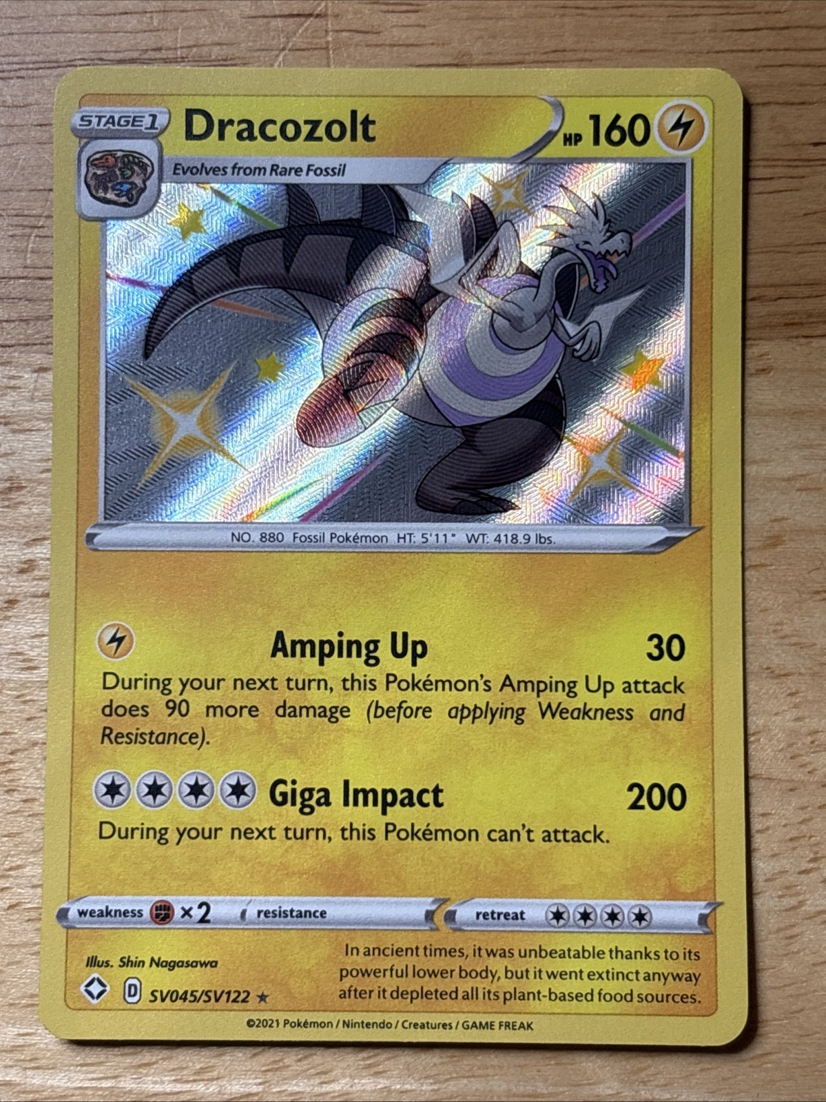 NM Dracozolt SV045/SV122 Shining Fates: Shiny Vault - Pokemon Card