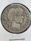 1906D Barber 90% Silver Quarter Very Good+ #48.
