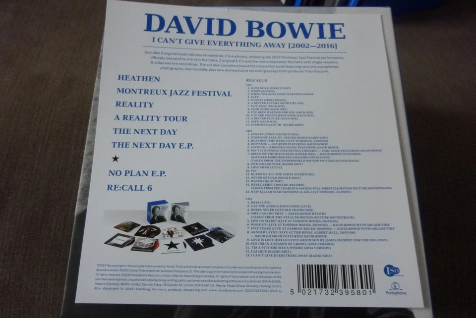DAVID BOWIE - I Can't Give Everything Away 2002-2016 CD BOX SET - Image 4 of 4