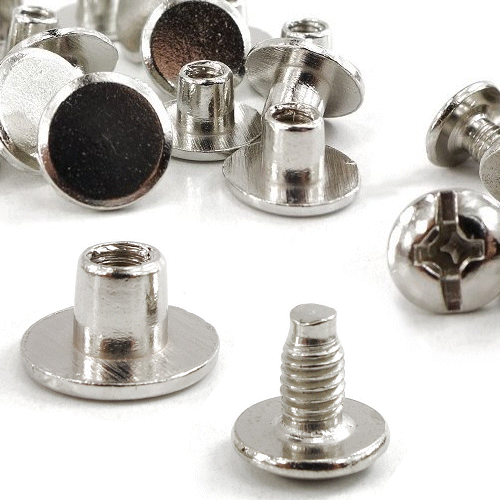 10 Stück !! Gürtelschrauben 4mm 5mm 6 mm / Buchschrauben Buch - Gürtel Schrauben - Bild 2 von 19