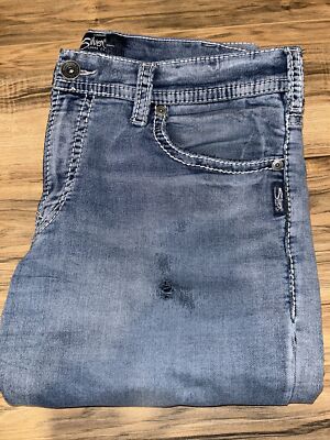 Sz 38x34 Mens Silver Jeans Co, Zac Bootcut, Stretch UK