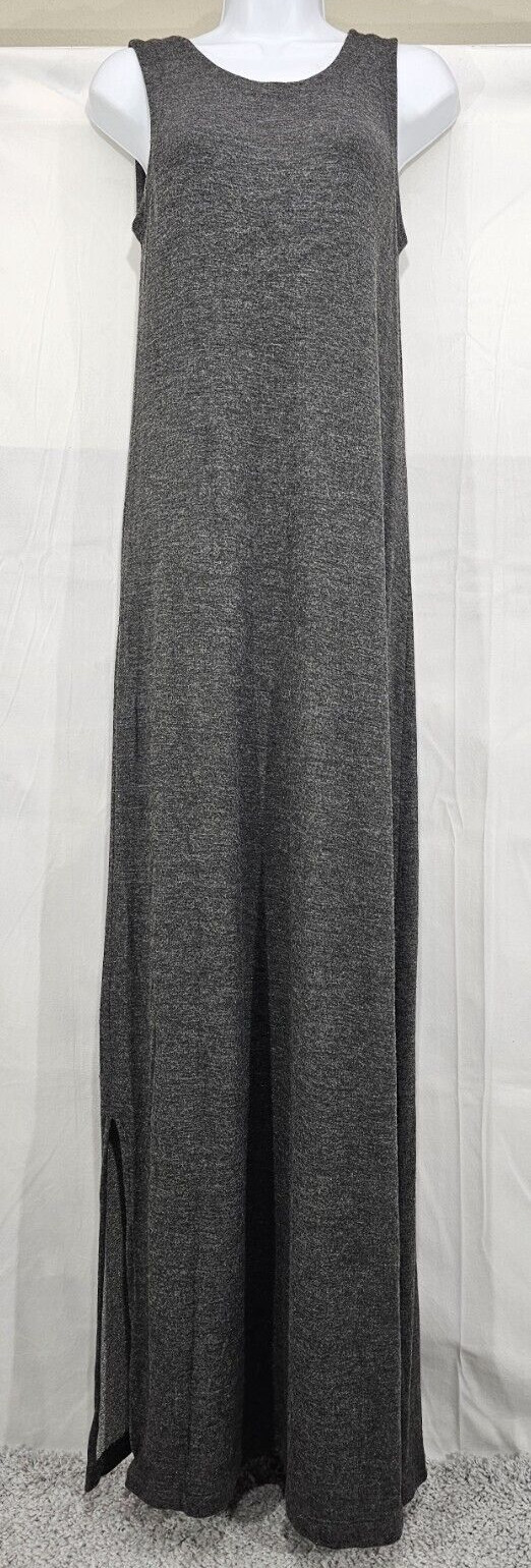 VTG Womens Maxi Dress French Terry Sleeveless Gray Size S