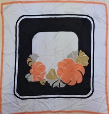 Foulard 100% Pure Silk Vintage Woman (1165) 74Cm X 78Cm