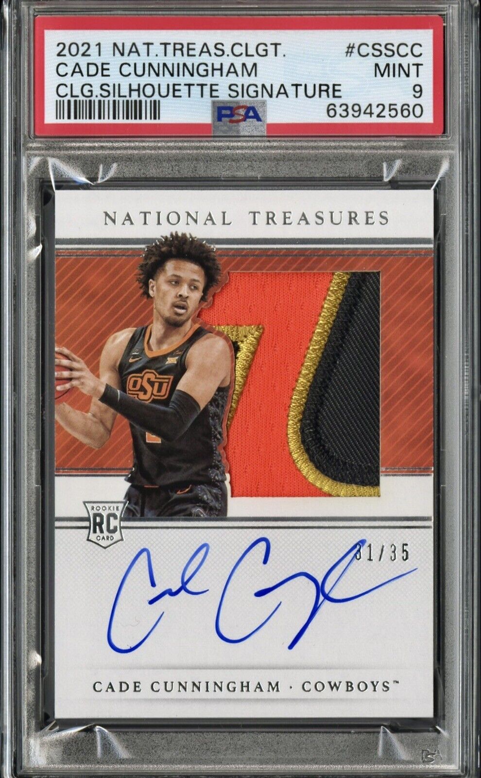 NBA Cade Cunningham Panini auto RC PSA9