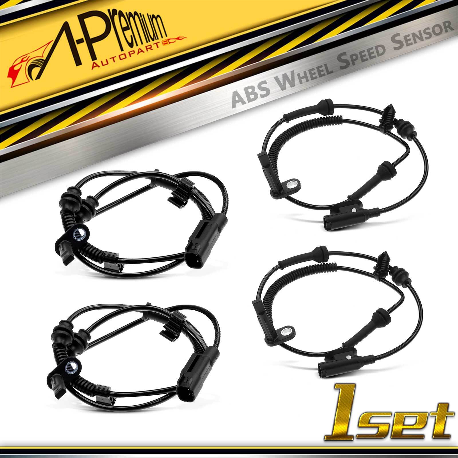 A-Premium 4x Front and Rear ABS Wheel Speed Sensor for Jeep Cherokee 2014-2020