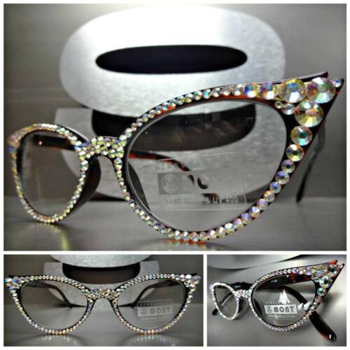 PARA MUJER DE COLECCIÓN GAFAS DE LECTURA DE OJOS DE GATO LECTORES Cristales iridiscentes Hechos a mano - Imagen 11 de 19