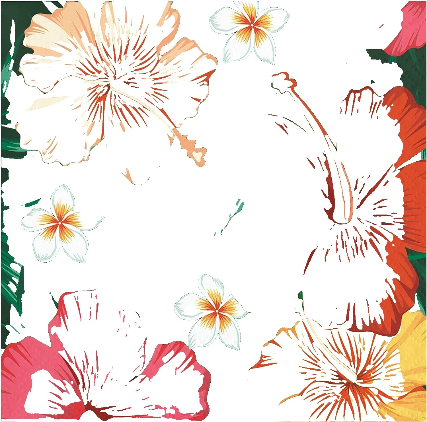 Papel de Fiesta hawaiana/en la Playa Floral de Fiesta Vajilla & serveware