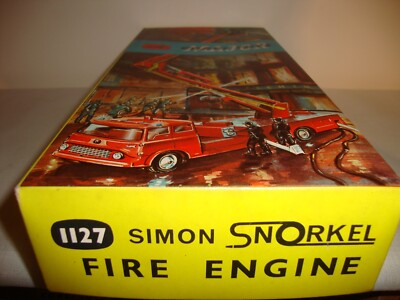 Corgi Major GB Simon Snorkel - Camion De Pompier échelle 1/50 - Réf 1127 - Très Bon état Boîte