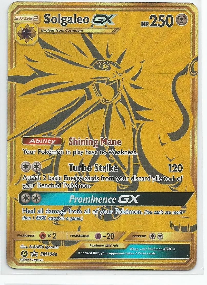 Pokemon Promo Ultra Rare Solgaleo GX SM104a 