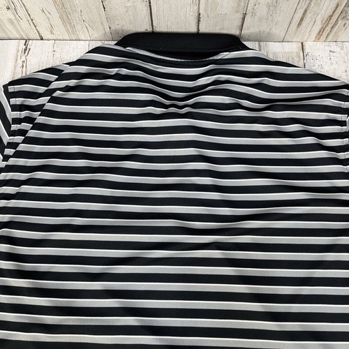 US Air Force Mens Sz M Shirt SS Polo Black White Striped Gear for Sport T9 - Picture 6 of 6