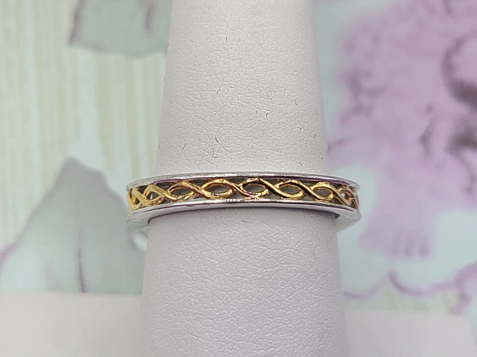 Victoria Wieck Sterling Silver 925 Citrine White Sapphire YGP Accent Ring 8 - Image 4 of 4