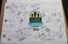 x32 Signed Banner ~  Gary Sheffield, Marcus Allen, Chipper, Tebow 🔥 Beckett COA