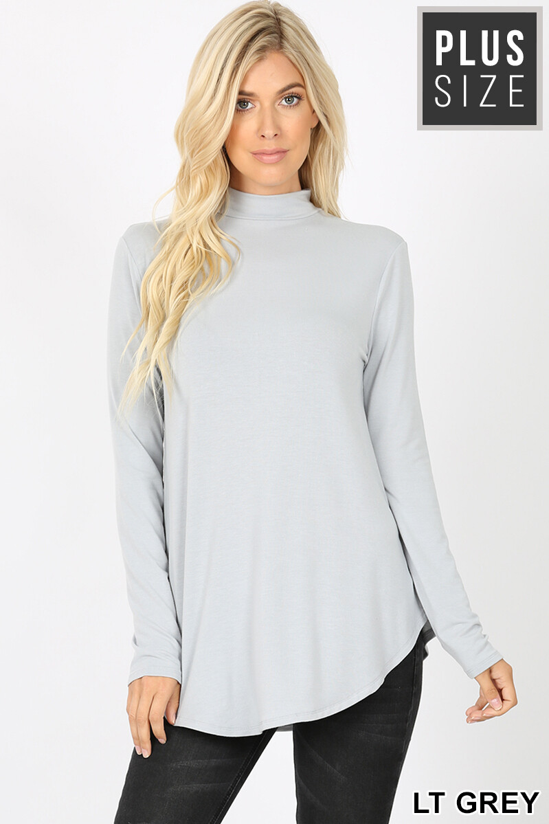 plus size mock turtle necks