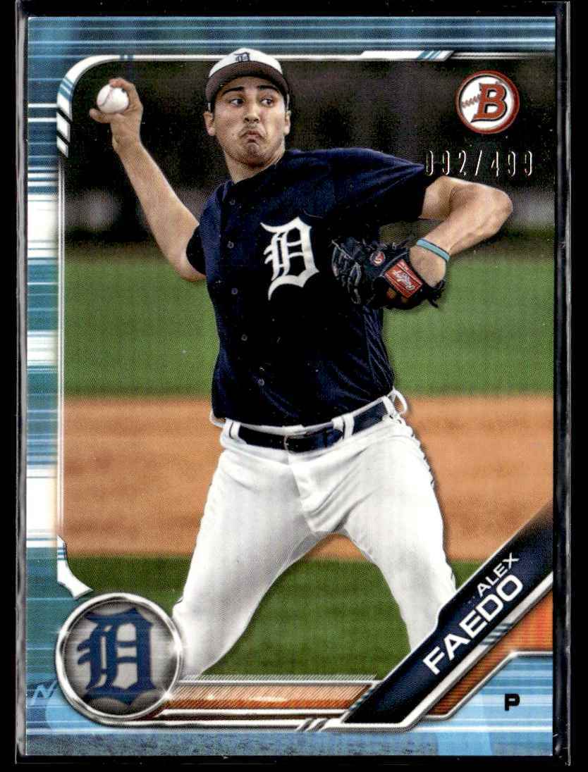 Alex Faedo 2019 Bowman Prospects Sky Blue #BP78 Baseball Card SKUJA4957
