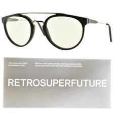 NEW RETROSUPERFUTURE GIAGUARO 618 SS12 Black Pilot Full Rim Womens Optical Frame