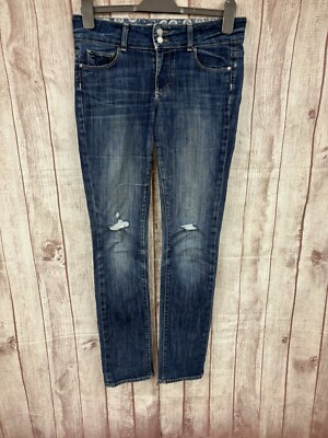 Paige Blue Skinny Jeans 27 W28 L32,5 Hidden Hills Damen Ripped Torn 