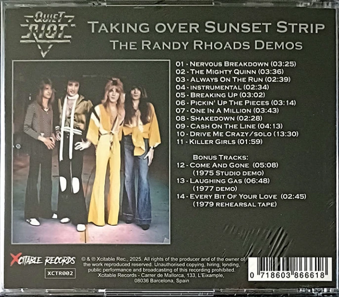 QUIET RIOT Taking Over The Sunset Strip The Randy Rhoads Demos CD SEALED Foto 2 de 2