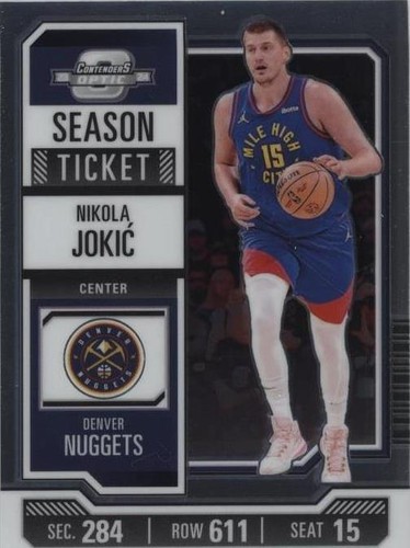 Nikola Jokic 2023-24 Panini Contenders Veteran Ticket Red /49 Auto 