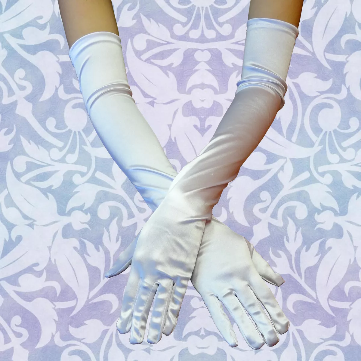 White 2024 elbow gloves