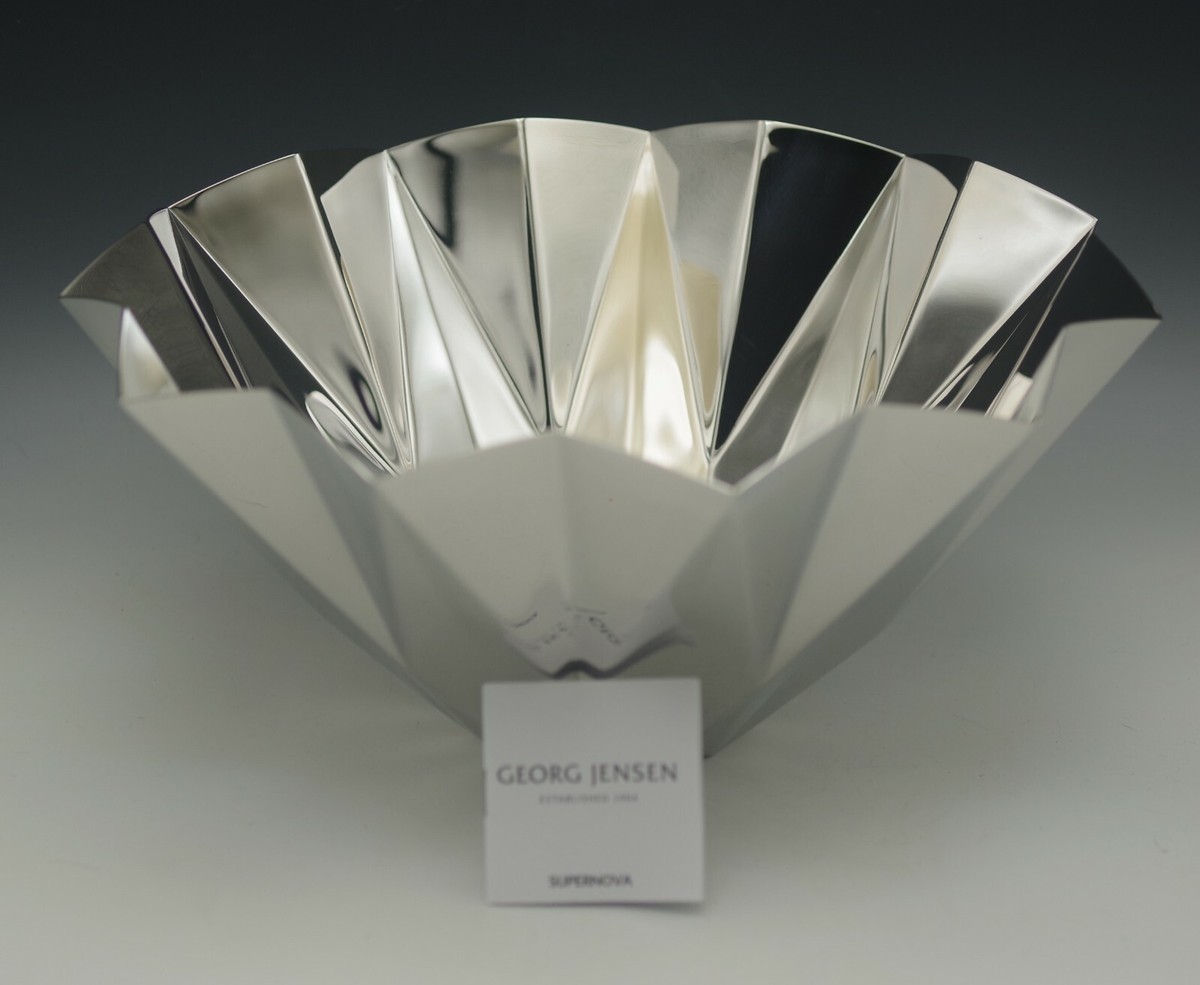 GEORG JENSEN DENMARK SUPERNOVA GLOSSY STAINLESS STEEL CENTER BOWL