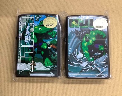 Zippo Lighter Superhero Hulk Set of 4 Made in 2002/2003 Zippo Lighter Superhero Hulk Set of 4 Made in 2002/2003