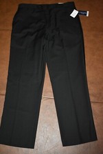 NWT Men's CHAPS Suit-Separate Dress Pant Black with pinstripe : 34x30