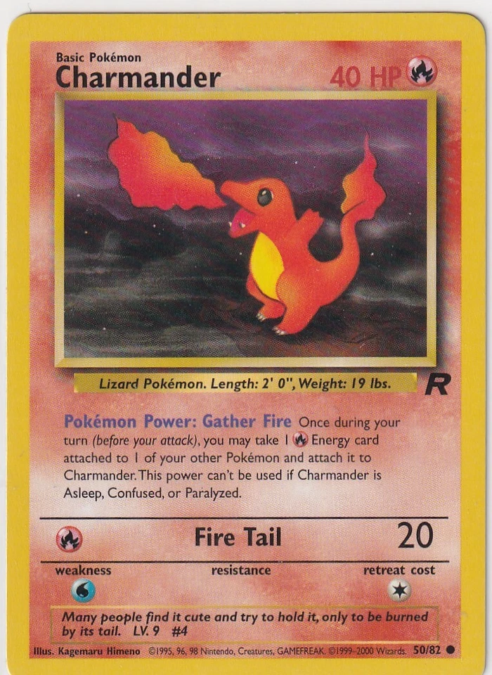 Pokemon Carte Team Rocket Nr 50/82 Charmander Anglais - Photo 1/1