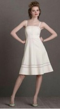 $240 Hitherto Anthropologie Starlet Dress Sz 8 Ivory Ladder Lace Formal Cocktail