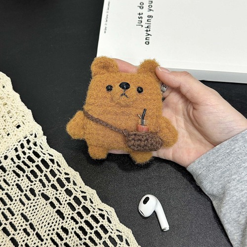 For Airpods 4th 3rd Generation Cute 3D Plush Backpack Bear Charging Case Cover - Picture 15 of 15