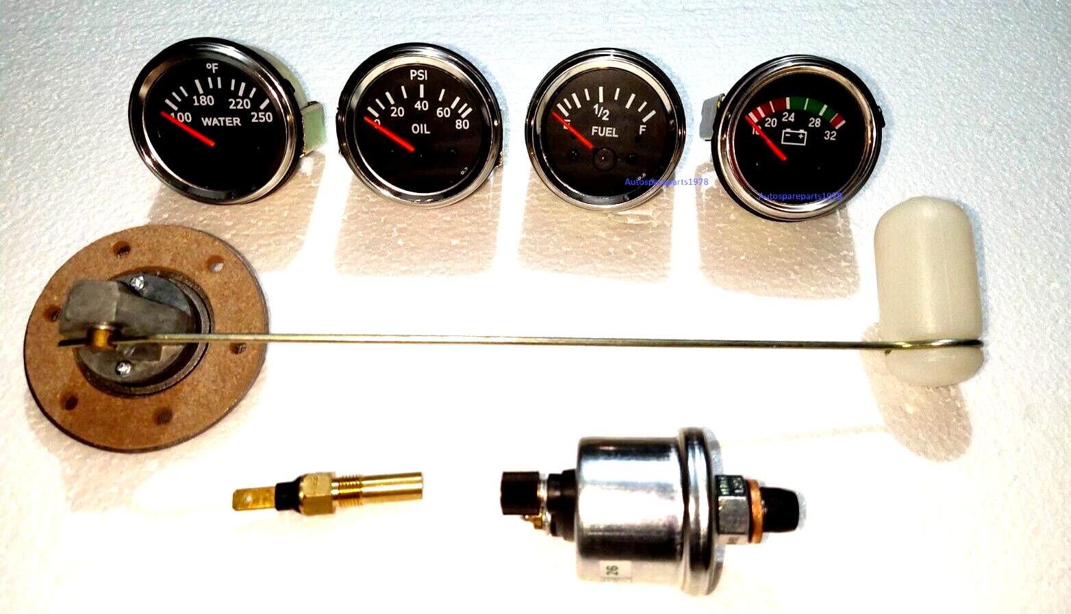 Gauges Kit 52 Electrical Temp Pressure Oil Fuel Volt 1832 Senders