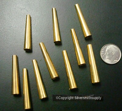 Brass metal cones Native American craft jewelry supplies regalia findings FPS132