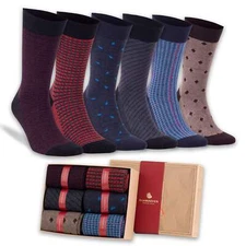 Men’s Bamboo Dress & Trouser Socks – Odor-Free (6 Pairs) 638