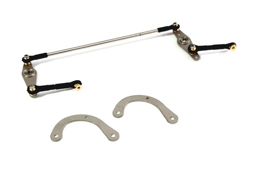 Double Front Axle Steering Linkage STEEL / 3 lengths for 1/14 trucks - 第 1/12 張圖片