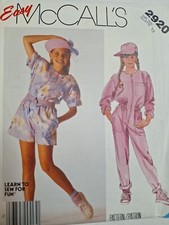 Jumpsuit Pants Shorts Girls 12 McCalls 2920 Sewing Pattern VTG UC Easy Romper