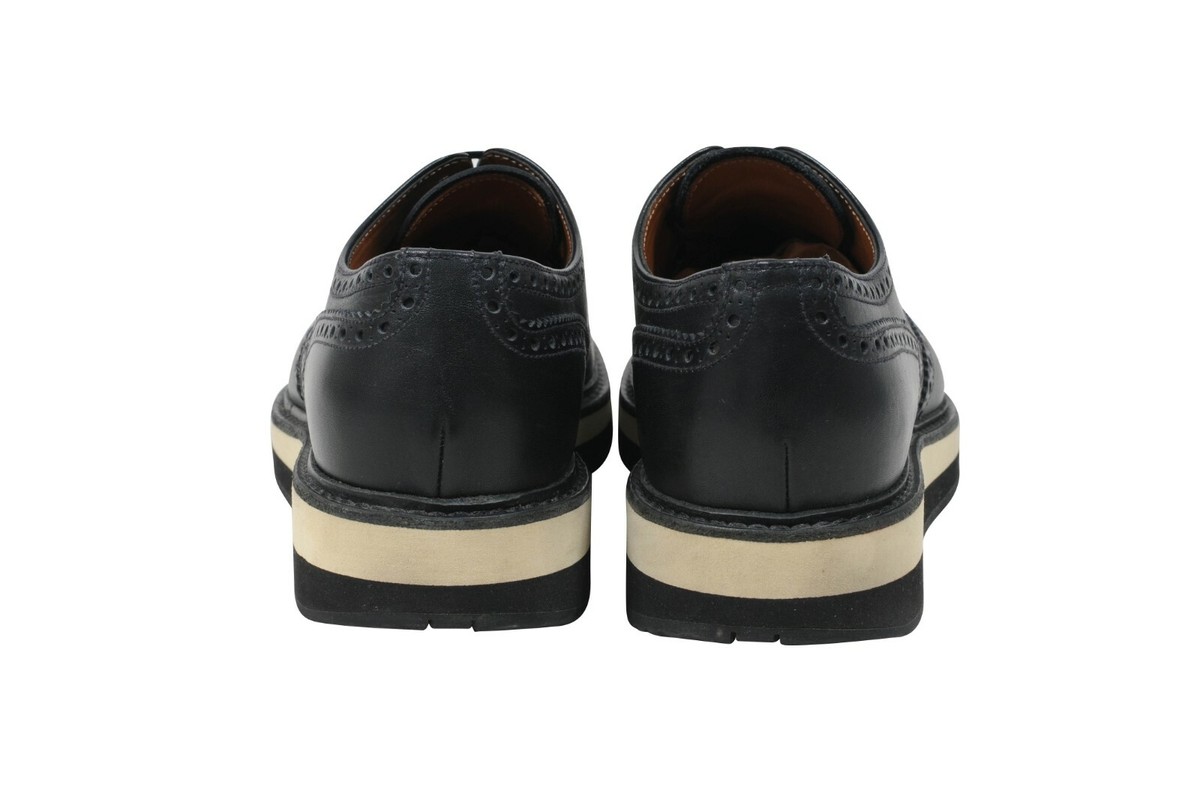 Prada Men Wingtip Platform Brogues US 8 UK7 Black Leather  display picture 2
