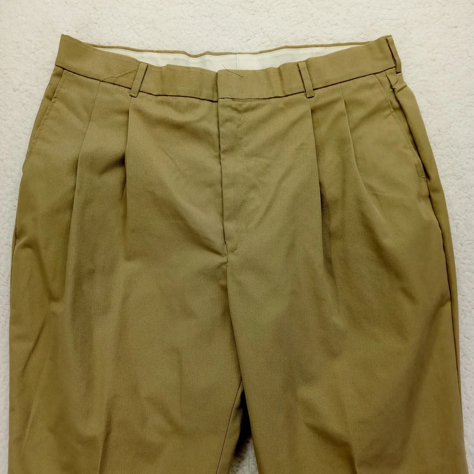 Pantalones HighLand by Red Cap para Hombre 40x31 Caqui Plisado Cintura Alta Beige Mezcla de Algodón Foto 2 de 4