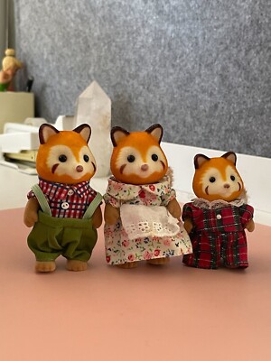 Calico Critters Sylvanian Families Red Panda Family Rare Discontinued