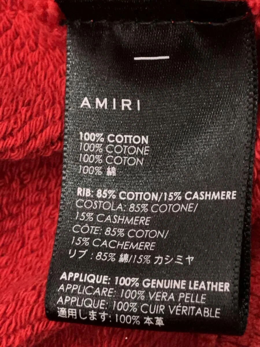 AMIRI FELPA CON CAPPUCCIO M COTONE ROSSO Usata