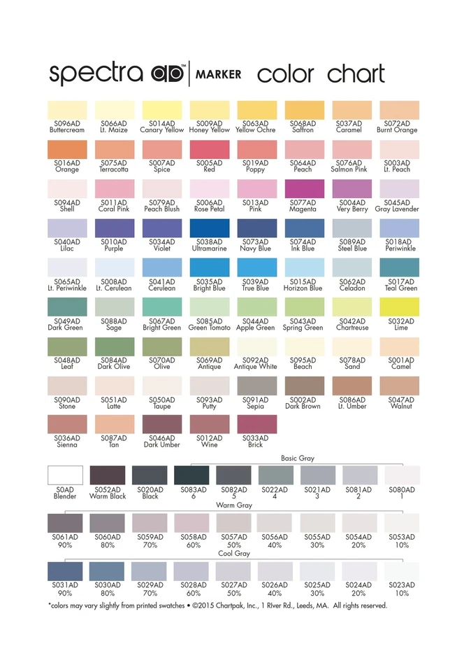 Marcador AD Chartpak Spectra, Tri-Nib y Cepillo Doble Punta, 96 Surtidos Col... Foto 3 de 4