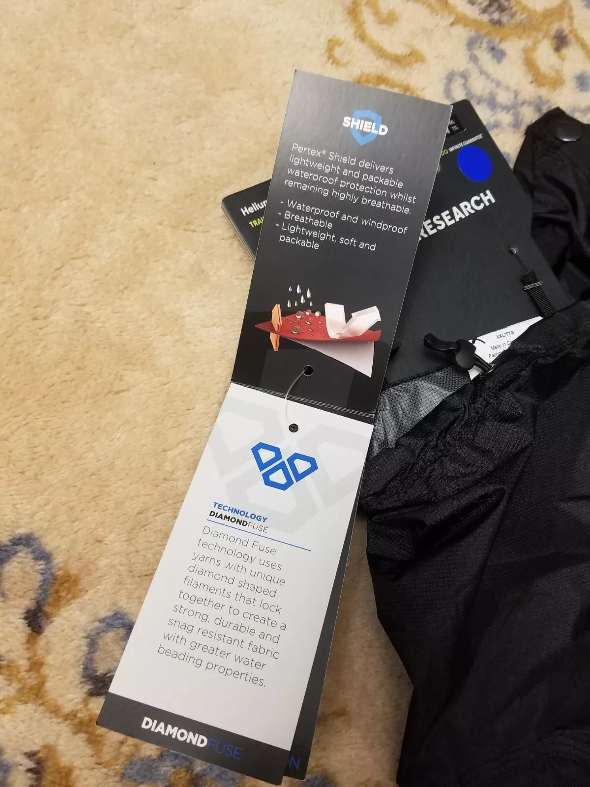 outdoor-research helium lightweight waterproof pertex 