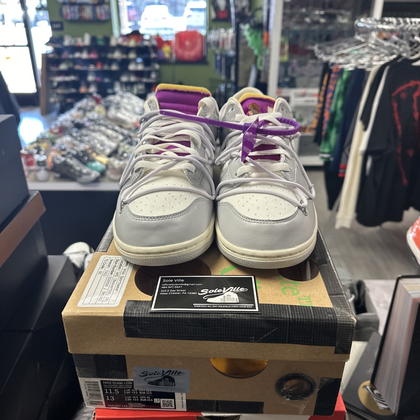 OFF WHITE X NIKE Taglia 11 5 Nike Off White x Dunk Low 03 di 50