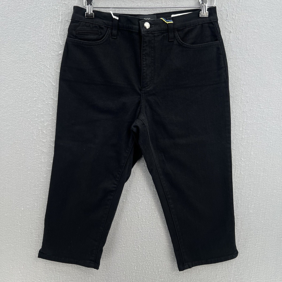 NYDJ Womens Black Capri Jeans Petite Size 10P Tummy Tuck Crop