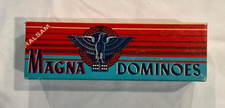 Vintage Magna Dominoes NO.225 Double Six Set Original Box Made In USA 28 Pieces