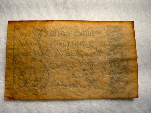 1778 South Carolina 5 Shillings Currency Reproduction Note SPC460 - Picture 2 of 2